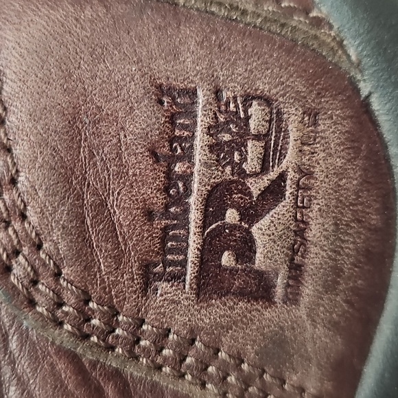 Timberland Brown Leather Work Boots with Lace-Up Design Womens - Picture 3 of 5